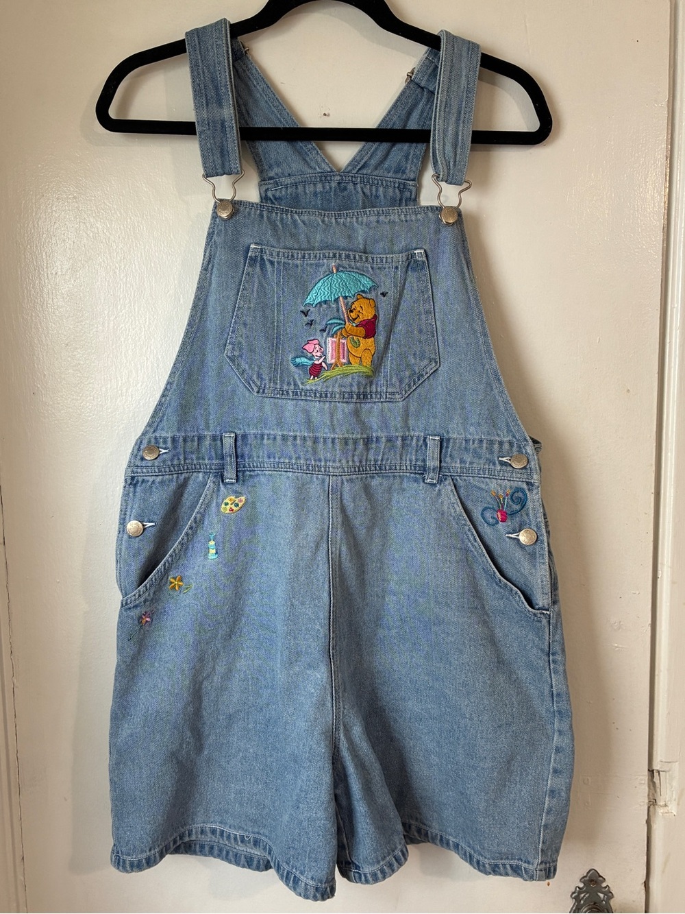 Vintage 90s Winnie the Pooh Overall Shorts XL
